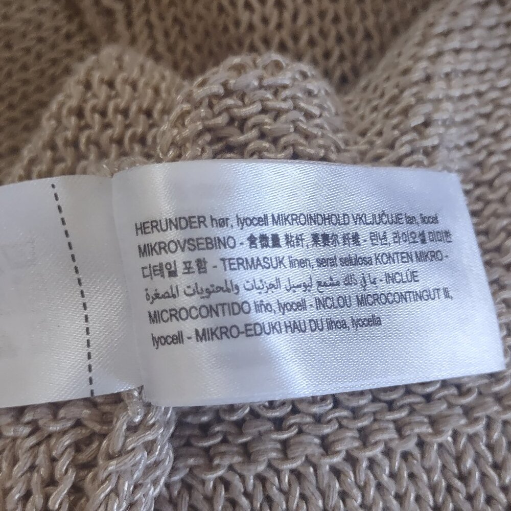 NWT New Zara Basic Knit Sweater Beige Sand Color Size M/L - Picture 11 of 11